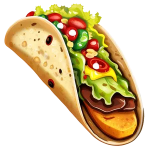 Cartoon Taco Clipart Png 06262024 PNG image