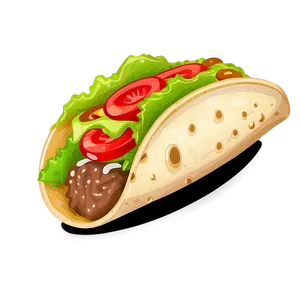 Cartoon Taco Clipart Png 06262024 PNG image