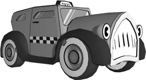 Cartoon Taxi Vehicle Illustration PNG image