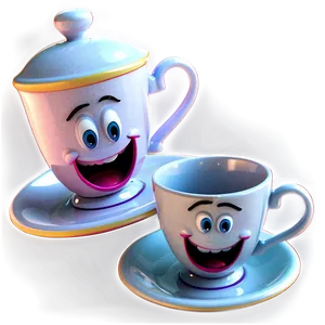 Cartoon Tea Cup Fun PNG 05252024