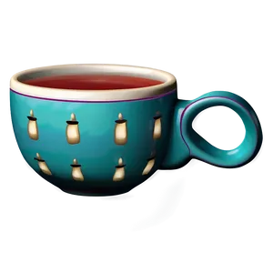 Cartoon Tea Cup Fun PNG 2