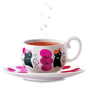 Cartoon Tea Cup Fun PNG Xrs
