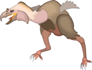 Cartoon_ Terror_ Bird_ Illustration