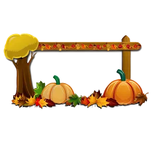 Cartoon Thanksgiving Border PNG Syw