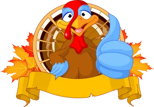 Cartoon Thanksgiving Turkey Thumbs Up