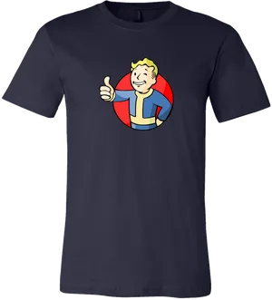 Cartoon Thumbs Up Graphic Tee PNG image