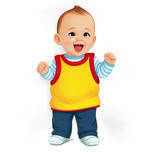 Cartoon Toddler Laughing Png 06132024 PNG image