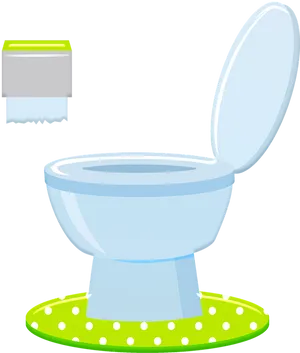 Cartoon Toiletwith Open Lid PNG image