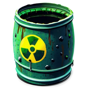 Cartoon Toxic Waste Barrel Png Bkw33 PNG image