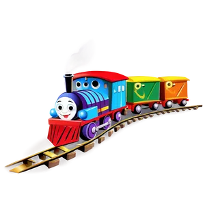 Cartoon Train Character PNG Doy