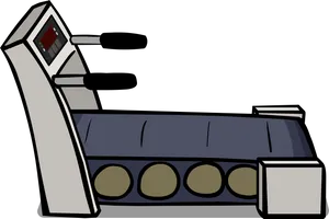 Cartoon Treadmill Exercise Equipment PNG
