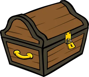Cartoon Treasure Chest Locked PNG image