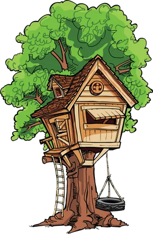 Cartoon Treehouse Illustration