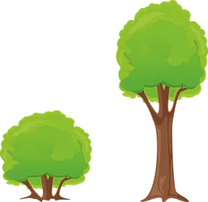Cartoon Trees Vector Illustration