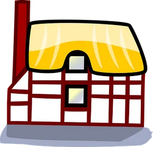 Cartoon Tudor Style House