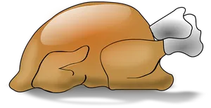 Cartoon Turkey Leg Illustration