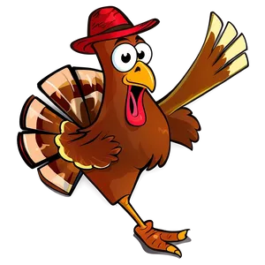 Cartoon Turkey On The Run Png Wnu3 PNG image