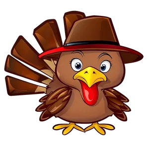 Cartoon Turkey With Hat Png Nhp PNG image