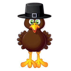 Cartoon Turkey With Pilgrim Hat Png 72 PNG image