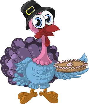 Cartoon Turkeywith Pie