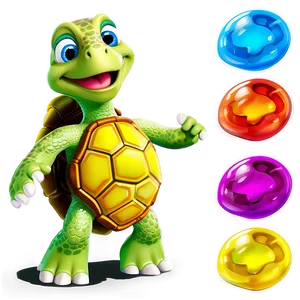 Cartoon Turtle Character Png Veg14 PNG image