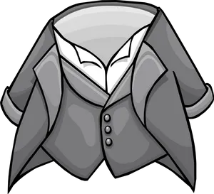 Cartoon Tuxedo Jacketand Shirt PNG image