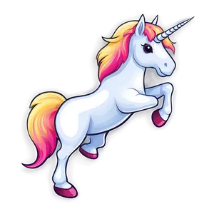 Cartoon Unicorn Clipart Png Qbs38 PNG image