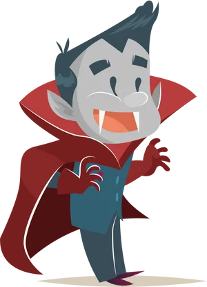 Cartoon Vampire Character PNG image