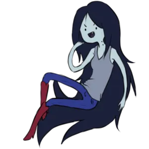 Cartoon Vampire Character Sitting PNG image