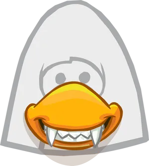 Cartoon Vampire Duck Vector PNG