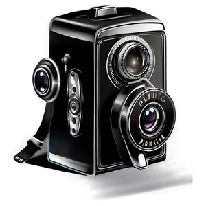 Cartoon Vintage Camera PNG Opb