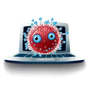 Cartoon Virus On Computer PNG Yqs