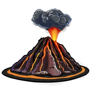 Cartoon Volcano Eruption Png 05232024 PNG image