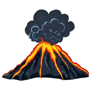 Cartoon Volcano Eruption Png 05232024 PNG image