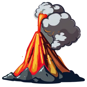 Cartoon Volcano Eruption Png Ggi9 PNG image