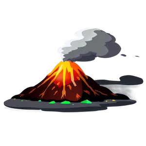 Cartoon Volcano Eruption Png Pdo95 PNG image
