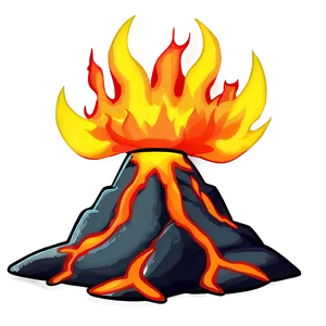 Cartoon Volcano Fire PNG Aao15 PNG