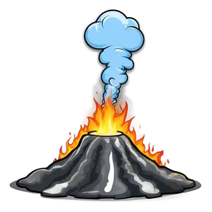 Cartoon Volcano Fire PNG Sve71 PNG