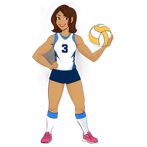 Cartoon Volleyball Player Png 06262024 PNG image