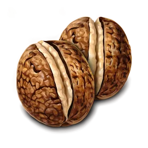 Cartoon Walnut PNG 06122024