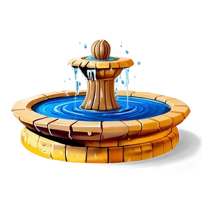 Cartoon Water Fountain PNG 06272024 PNG