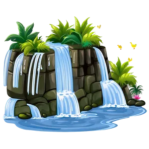 Cartoon Waterfall Scene PNG 18 PNG