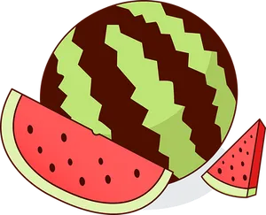 Cartoon Watermelon Slices PNG image