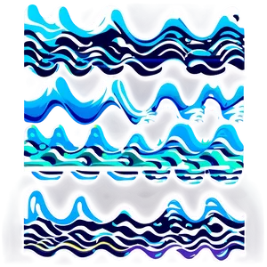 Cartoon Wave Pattern PNG 06272024