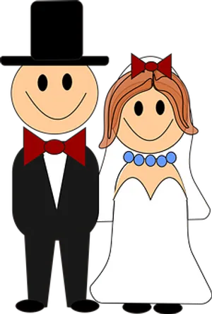 Cartoon Wedding Couple.png PNG image