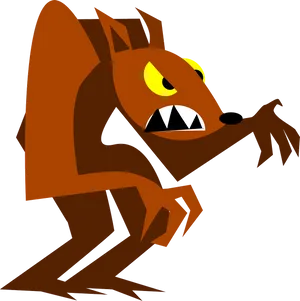 Cartoon Werewolf Graphic PNG
