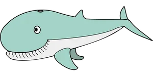 Cartoon Whale Illustration PNG image