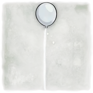 Cartoon White Balloon PNG 06212024