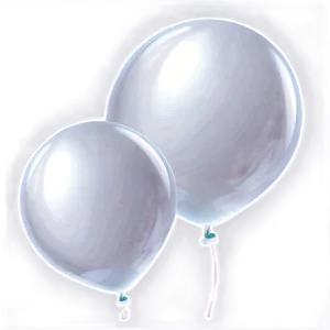 Cartoon White Balloon PNG Rcd