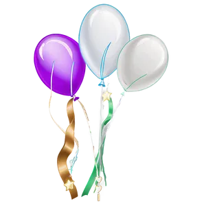 Cartoon White Balloons PNG Hts PNG